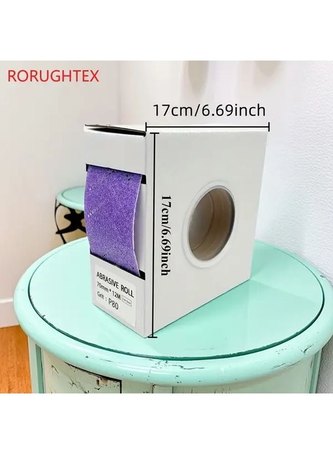 لفة سنفرة سيراميك محترافية مقاس 70 ملم من الرمل الأرجواني 240 لون ورق صنفرة للاستخدام الجاف والرطب - Image 3