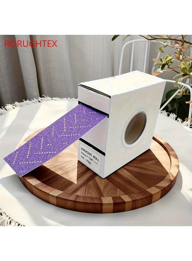 لفة سنفرة سيراميك محترافية مقاس 70 ملم من الرمل الأرجواني 240 لون ورق صنفرة للاستخدام الجاف والرطب - Image 2