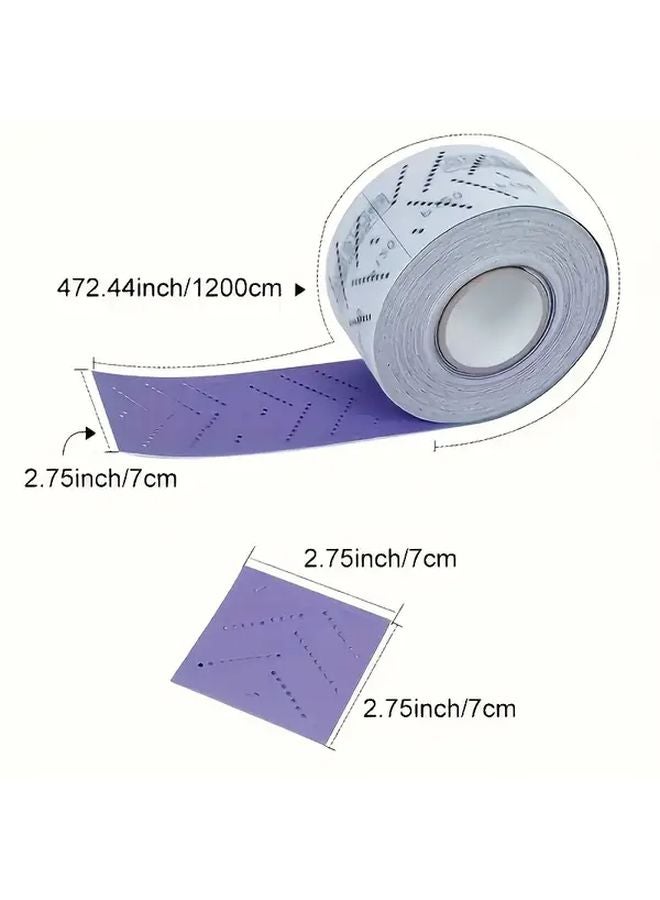 لفة سنفرة سيراميك محترافية مقاس 70 ملم من الرمل الأرجواني 240 لون ورق صنفرة للاستخدام الجاف والرطب - Image 4