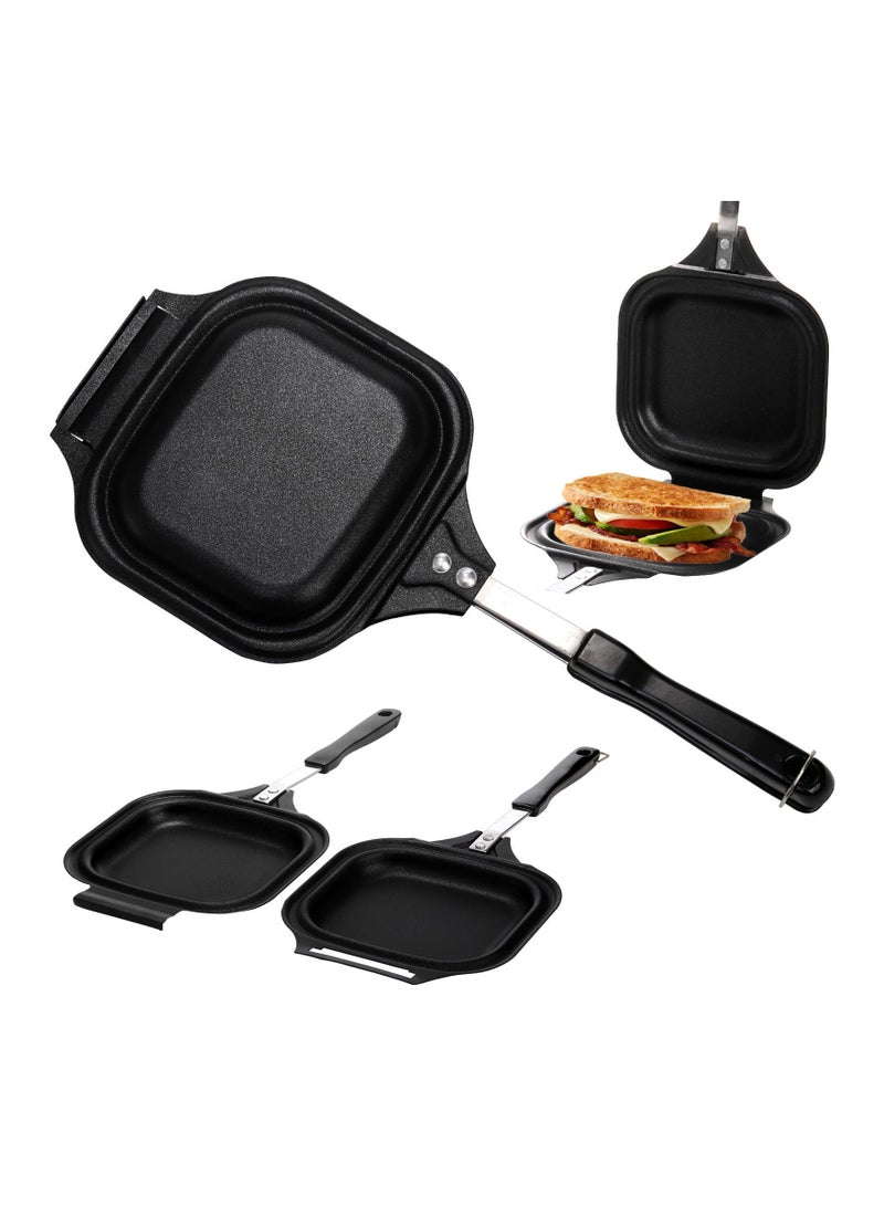 SYOSI Multifunction Sandwich Maker, Grilled Panini Press with Detachable Non-Stick Pans, Stovetop Sandwich Maker for Breakfast Sandwich, Grilled Cheese, Bacon, Steak, 6inches L x 14.8inches H - Image 1