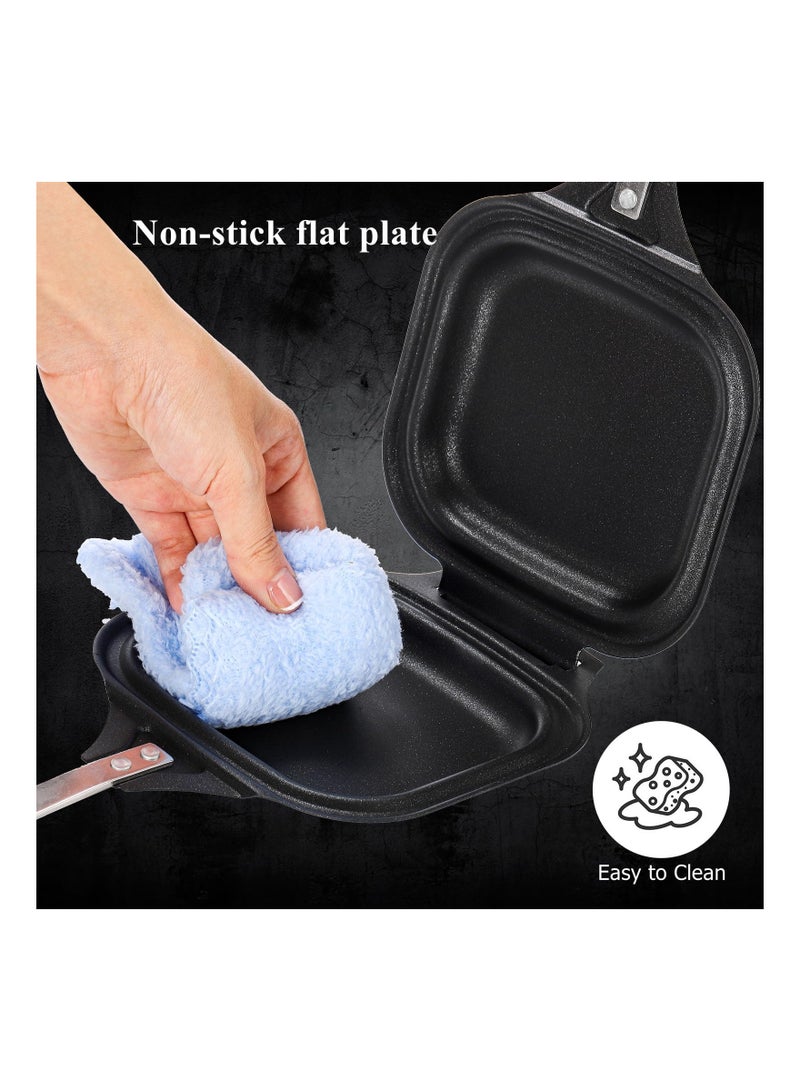 SYOSI Multifunction Sandwich Maker, Grilled Panini Press with Detachable Non-Stick Pans, Stovetop Sandwich Maker for Breakfast Sandwich, Grilled Cheese, Bacon, Steak, 6inches L x 14.8inches H - Image 2