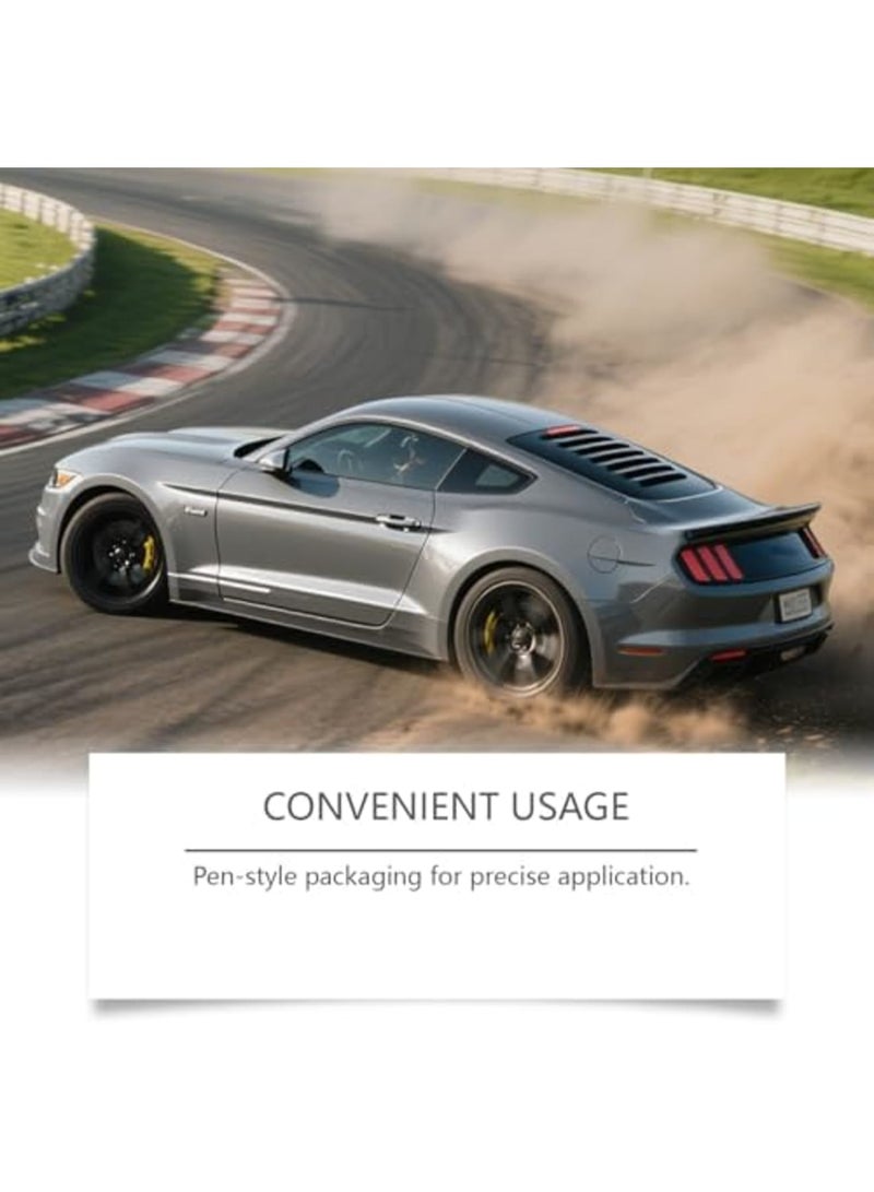 SYOSI Car Touch Up Paint Pen - Exact Color Match Scratch Repair Kit for Cars, Motorcycles  More - Quick Drying, UV Resistant  Waterproof - Easy to Use 2-in-1 Brush  Nib Design (White，12ml) - Image 4