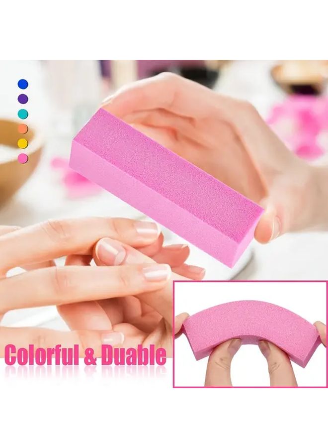 3pcs Mixed Color Sponge Nail Polishing Blocks Manicure Tools Home Use Gift - Image 2