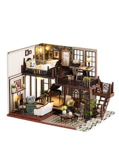 Flever Flever Dollhouse Miniature DIY House Kit Creative Room with Furniture for Romantic Artwork Gift (Time Impression)  - Image 1