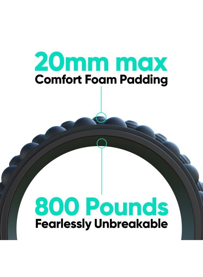 FitBeast Back Roller, Back Wheel Foam Roller - Targeted Muscle Roller for Deep Tissue Massage, Back Stretcher (12'', Black) - Image 5