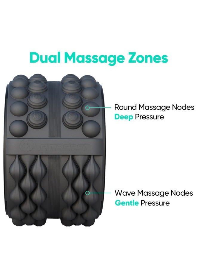 FitBeast Back Roller, Back Wheel Foam Roller - Targeted Muscle Roller for Deep Tissue Massage, Back Stretcher (12'', Black) - Image 4