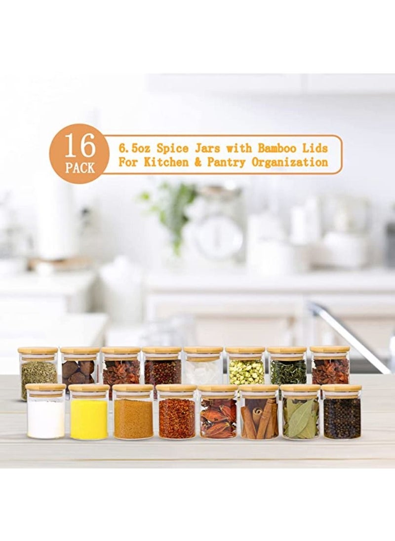 QUESERA - Glass Apothecary Jars Bathroom Storage Organizer with lids Glass canisters Jar Cotton Ball Holder Set - Image 1