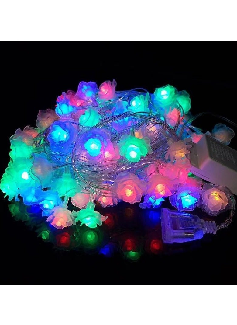 Mei Lifestyle 3m Long Multicolor Rose String Lights with Batteries 20 LED Decorative Lights  - Image 4