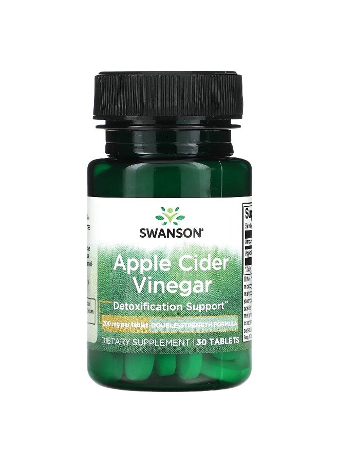 SWANSON Swanson, Apple Cider Vinegar, 200 mg , 30 Tablets  - Image 1