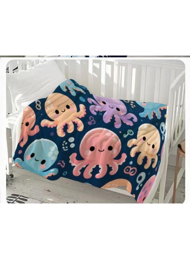 general Baby and children's cartoon flannel thin blanket (warm and comfortable, suitable for sleep, game use) 70cm*100cm - Image 2