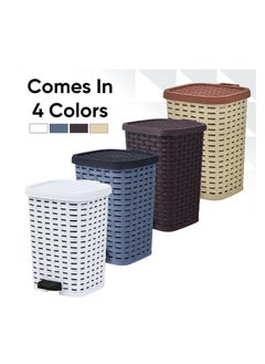 Reko Waste Can - Trash Bin - 12L Pedal Trash Can with Foot petal – Compact Wastebasket ( Multiolor )  - Image 4
