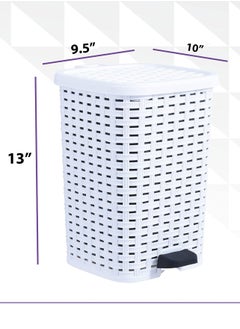 Reko Waste Can - Trash Bin - 12L Pedal Trash Can with Foot petal – Compact Wastebasket ( Multiolor )  - Image 2