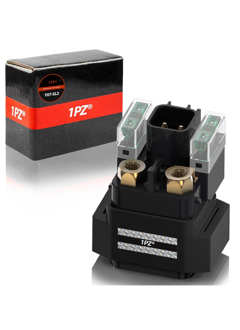 1PZ 1PZ Y07-SL2 Starter Solenoid Relay Replacement for Yamaha Grizzly 550 YFM550 2009-2014 Grizzly 700 YFM700 2007-2017 YFZ450 R X 2009-2021 3B4-81940-00-00 18P-81940-00-00  - Image 1