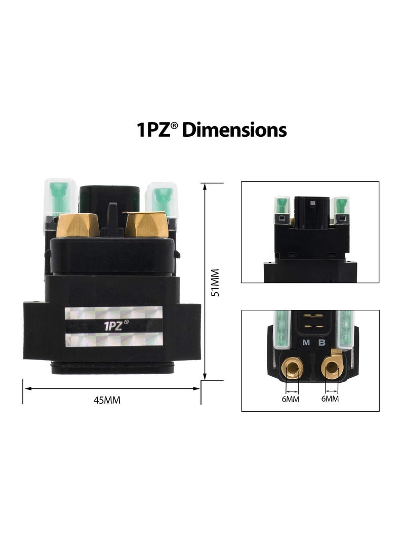 1PZ 1PZ Y07-SL2 Starter Solenoid Relay Replacement for Yamaha Grizzly 550 YFM550 2009-2014 Grizzly 700 YFM700 2007-2017 YFZ450 R X 2009-2021 3B4-81940-00-00 18P-81940-00-00  - Image 2