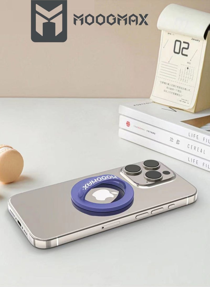 موجماكس مسكة ماج سيف للجوال، حامل مغناطيسي للهاتف من السليكون قوي وقابل لدوران حتى 360 درجة بتصميم انيق، مناسب للهواتف التي تعمل بالماج سيف. باللون الأزرق - Image 2