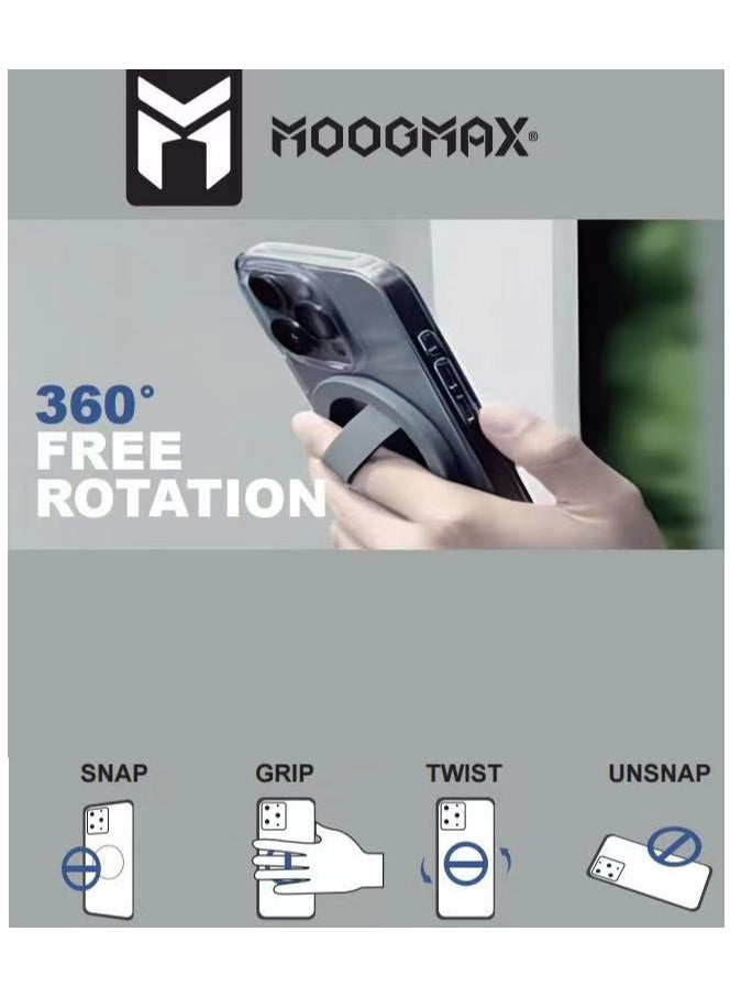 موجماكس مسكة ماج سيف للجوال، حامل مغناطيسي للهاتف من السليكون قوي وقابل لدوران حتى 360 درجة بتصميم انيق، مناسب للهواتف التي تعمل بالماج سيف. باللون الأزرق - Image 3