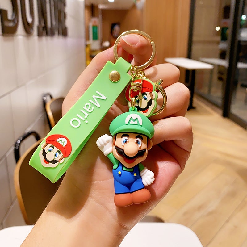 Creative Super Mario Keychain Cute Doll PendantSuper Mario-Old Green Hat Super Mario-Old Green Hat