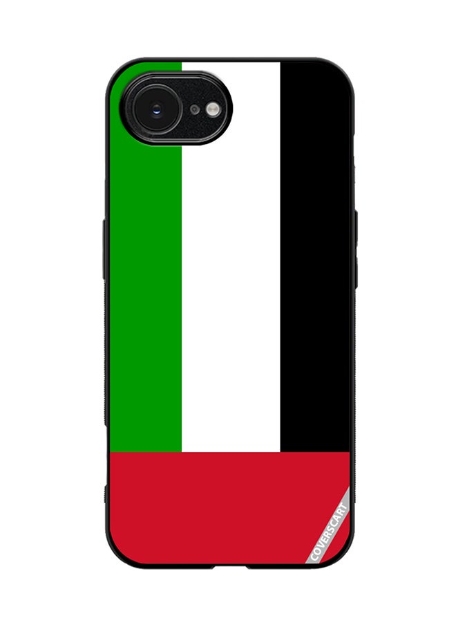 Protective Case Cover For Apple iPhone 16e Uae Flag Design Multicolour