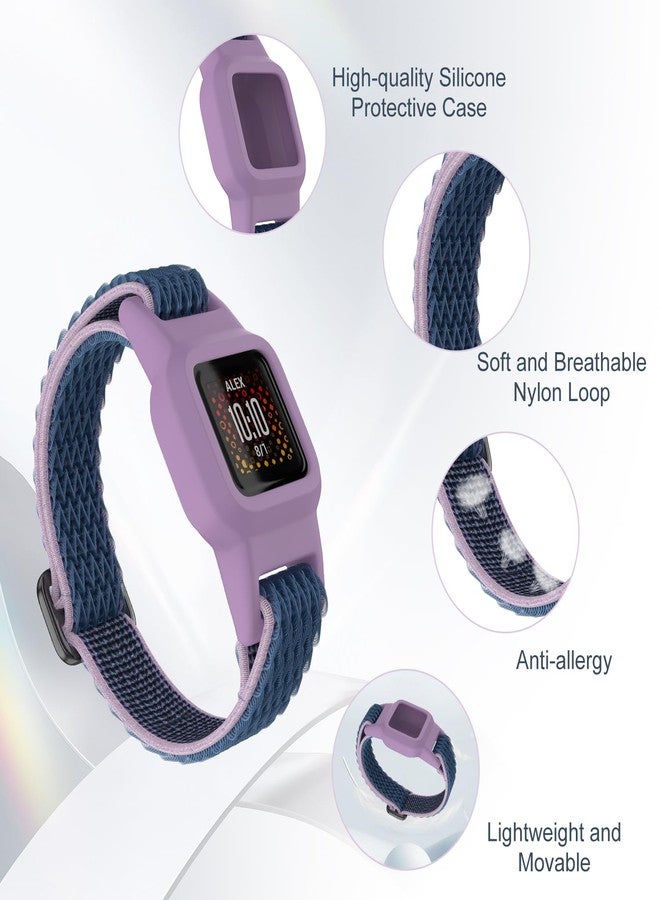 Vanet 3 Pack Compatible with Garmin Vivofit Jr 3 Bands for Kids, Soft Nylon Straps Silicone Sport Breathable Bands Adjustable Replacement Wristbands - Image 2