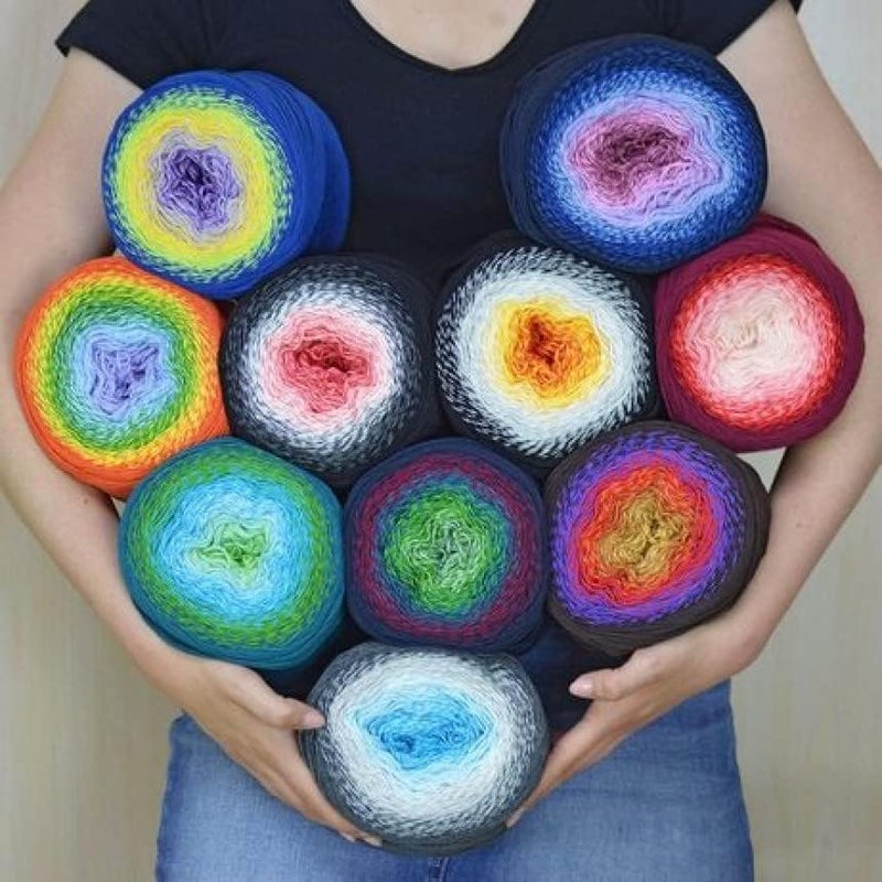 YarnArt خيوط يارن آرت فلورز 55 قطن 45 أكريليك 250 جرام 1094 ياردة خيوط قطن متعددة الألوان خيوط كروشيه قوس قزح ربيع صيف 2 خيوط رياضية 318 - Image 5