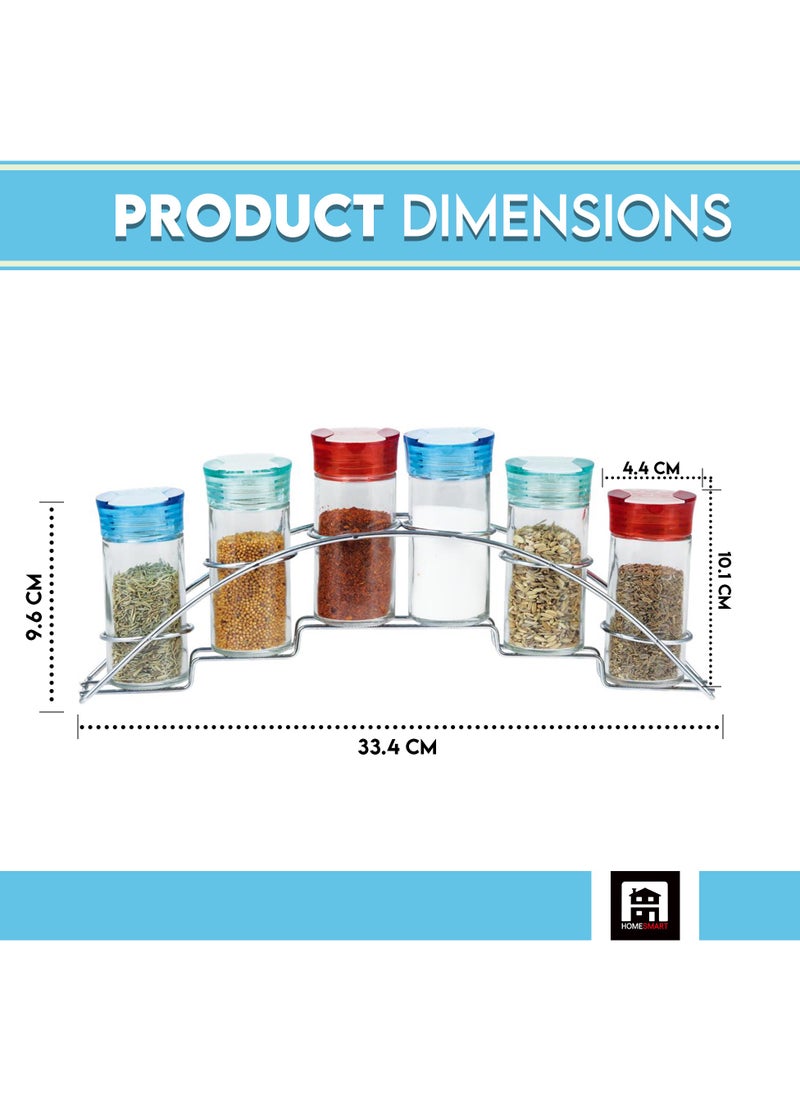 Home Smart Home Smart Spice Rack Glass Jar Set for Herbs Salt and More  - Image 3