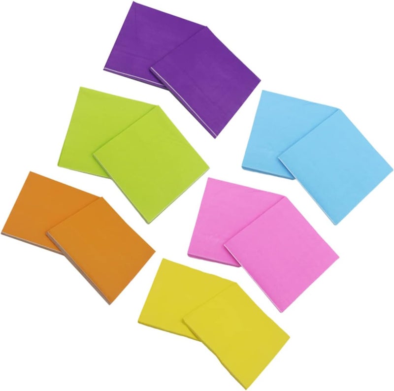 SHERCHPRY 6-Pack Solid Color Paper Napkins Creative Dinner Napkins for Parties Festivals and Gatherings 20 Sheets Each in Rosy Orange Sky Blue Yellow Purple and Green - Image 1
