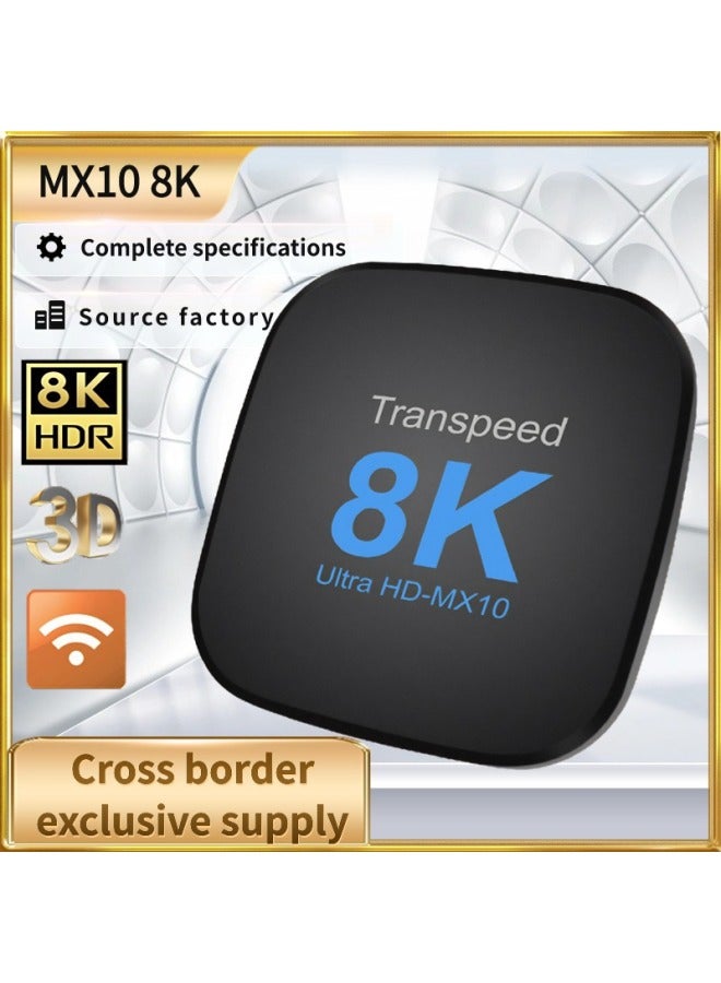 Set-top Box MX10-8K Network Player TV Box Android13ATV Set-top Box-Color:British Regulations - Image 1
