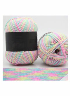 KASTWAVE Crochet Yarn Five Piece Multi-Colored, Acrylic Knitting Yarn, Hand Knitting Yarn, Weaving Yarn, Crochet Thread (Orange+Green+Yellow-Blue+White+Colorful Segment)  - Image 2