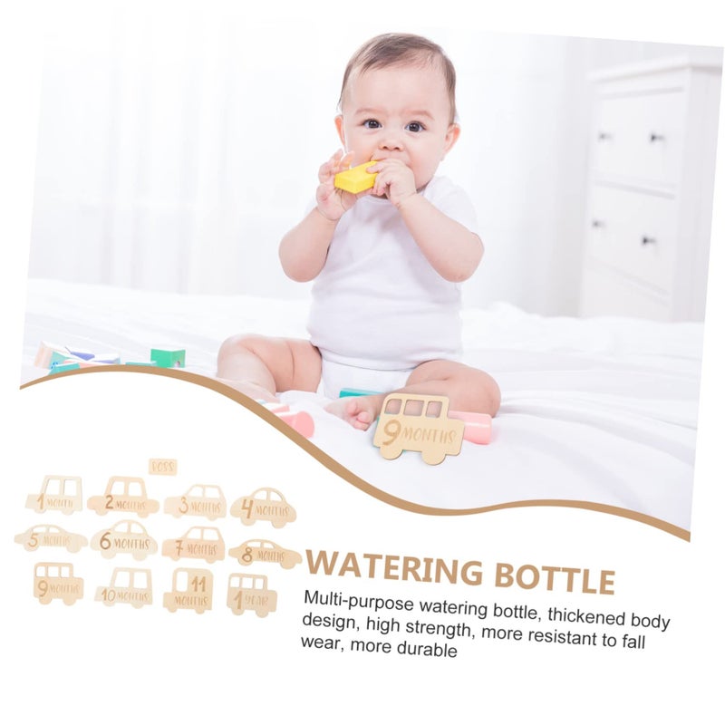 Wooden Baby Milestone Cards Set With Discs For Newborn Monthly Growth Signs - Image 5