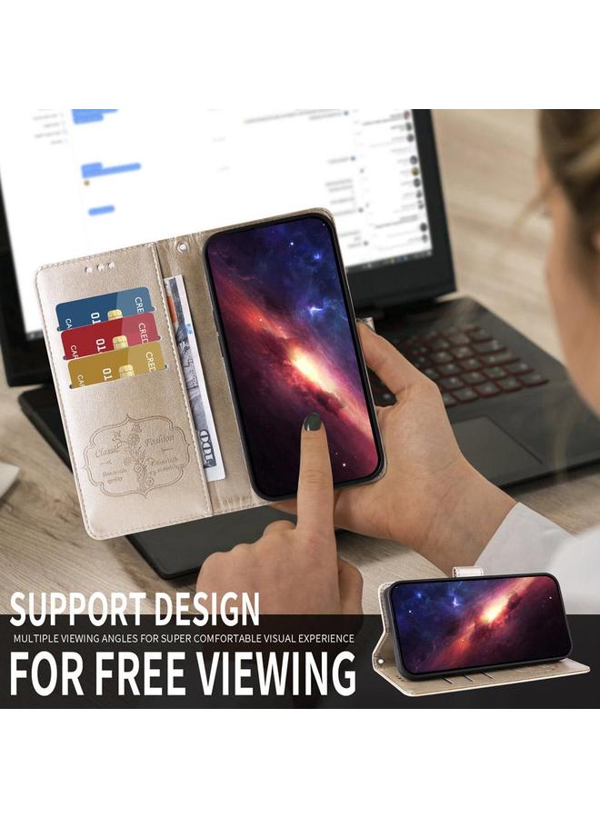 erorex Case For vivo V50 Lite 4G / 5G Embossed Butterfly Flowers Leather Phone Case - Image 5