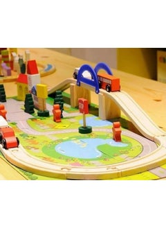 Nova kids Wooden Driveway Set 40 Pieces Driveway Toy Puzzle for Children  - Image 2