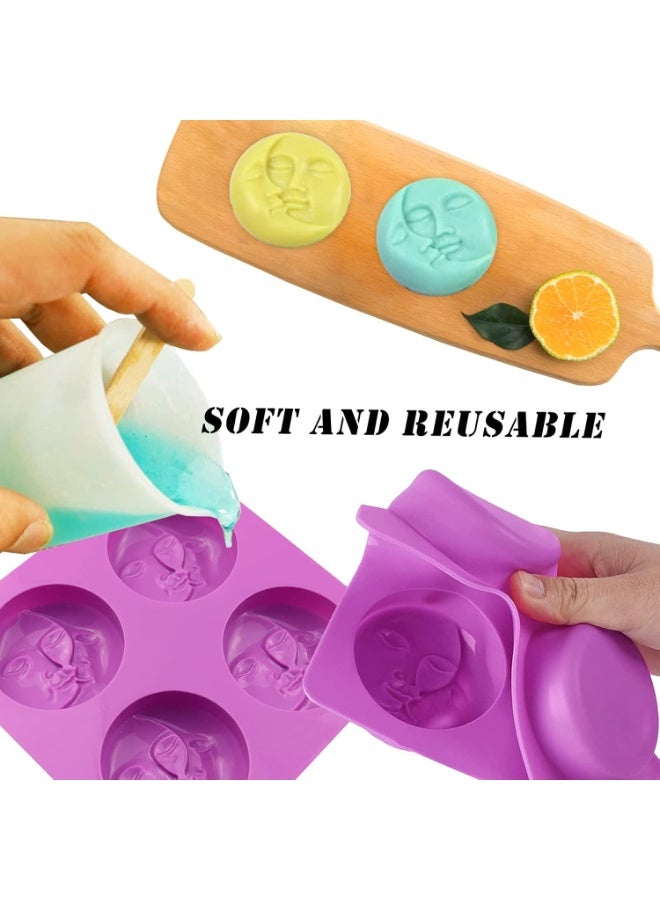 SUNSAR Sun & Moon Silicone Soap Molds, Candle Wax Melt Mould DIY Silicone Mold for Soap Candle Making Decorated Resin Plaster Mold Moulds  - Image 5