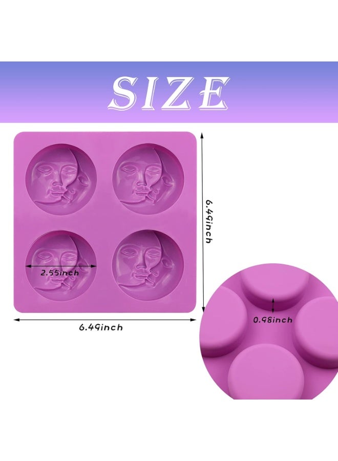 SUNSAR Sun & Moon Silicone Soap Molds, Candle Wax Melt Mould DIY Silicone Mold for Soap Candle Making Decorated Resin Plaster Mold Moulds  - Image 3