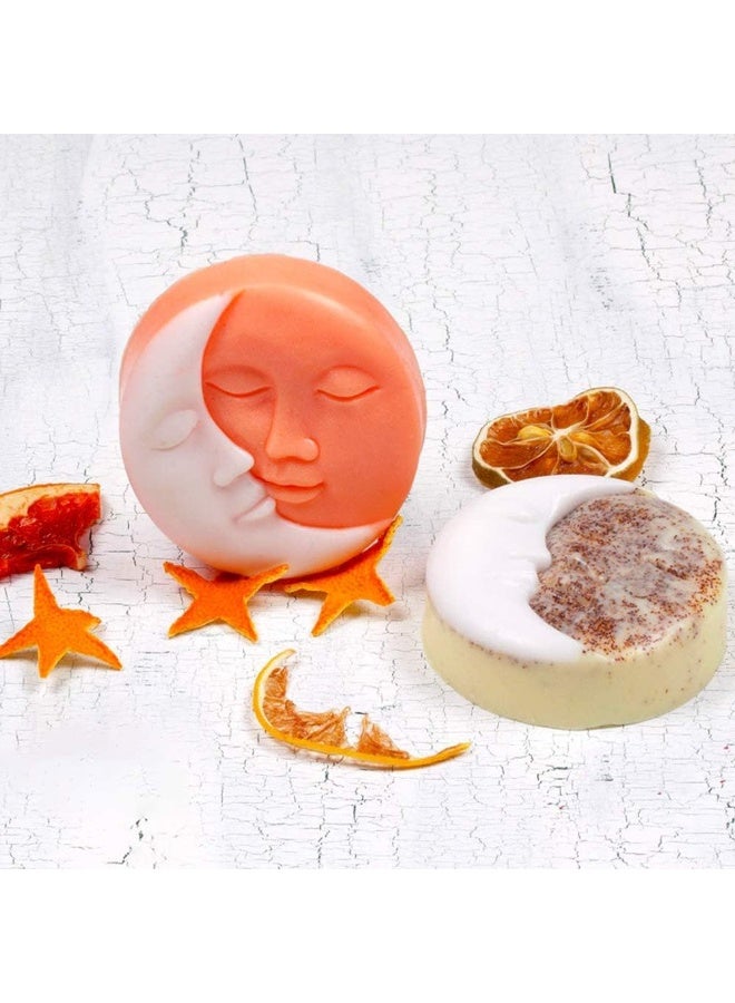 SUNSAR Sun & Moon Silicone Soap Molds, Candle Wax Melt Mould DIY Silicone Mold for Soap Candle Making Decorated Resin Plaster Mold Moulds  - Image 2