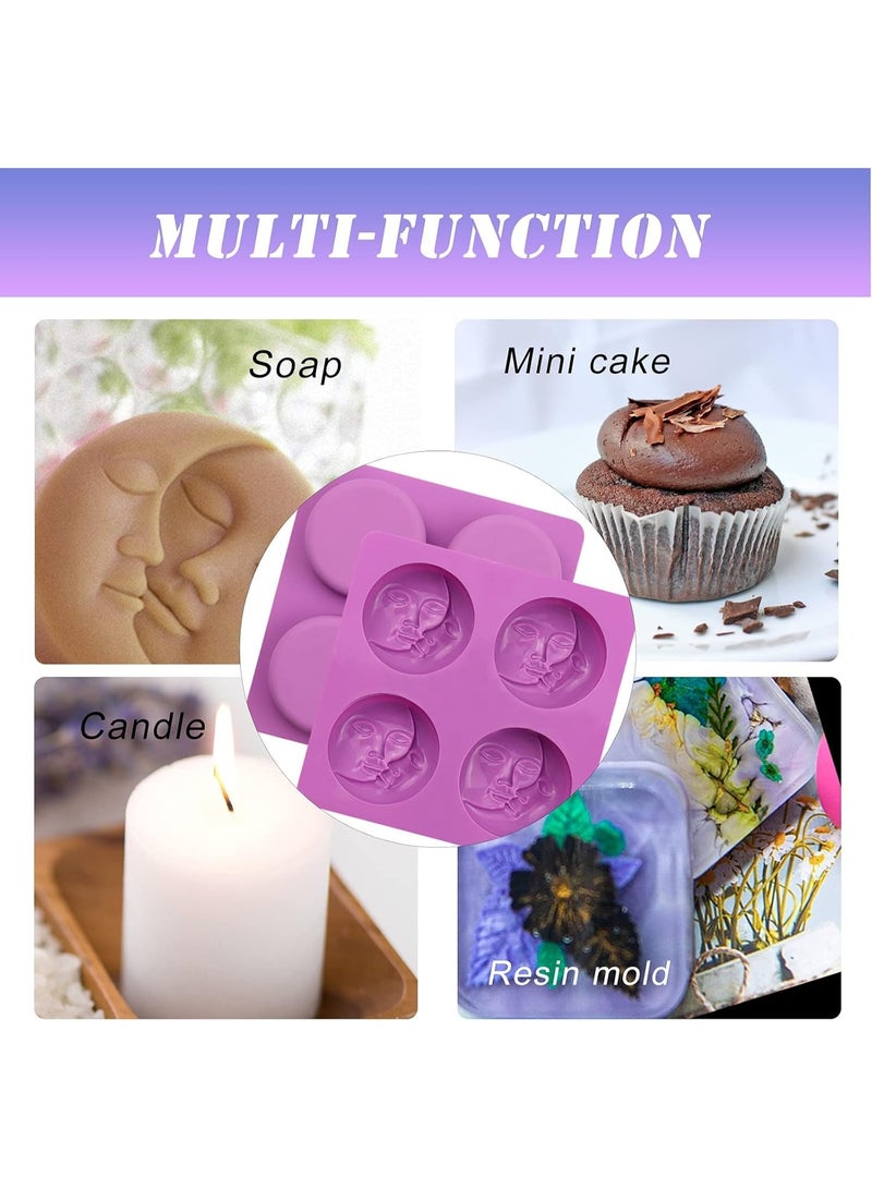 SUNSAR Sun & Moon Silicone Soap Molds, Candle Wax Melt Mould DIY Silicone Mold for Soap Candle Making Decorated Resin Plaster Mold Moulds  - Image 4