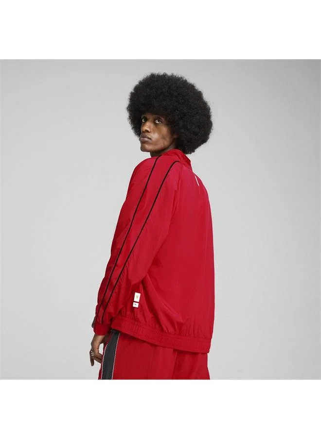 Puma Rosso Corsa Scuderia Ferrari HP Race T7 Oversized Jacket Men for Men | Best Price UAE