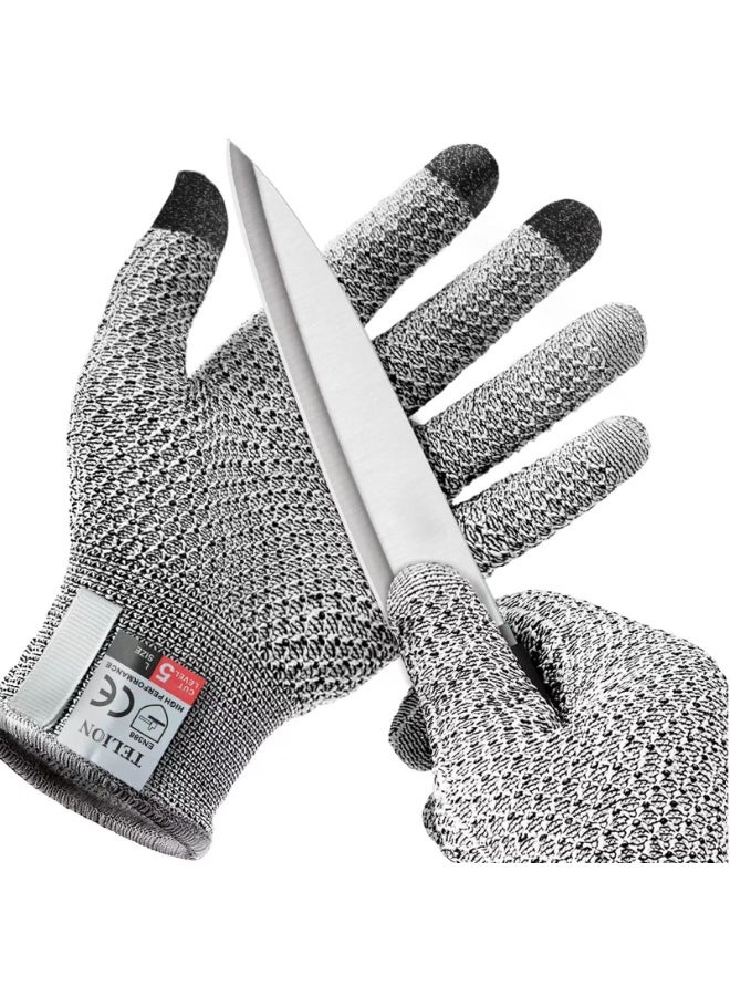 MANBO Level 5 Cut Resistant Safety Gloves, High Performance Protection for Cooking, Wood Carving & DIY Projects - Image 1