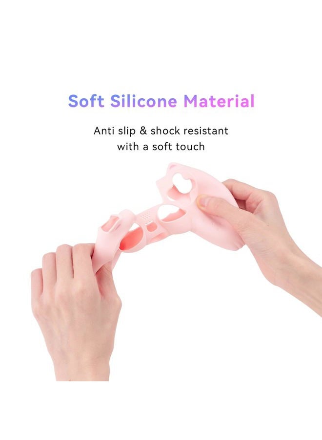 GEEKSHARE Cat Paw PS4 Controller Skin Anti-Slip Silicone Skin Protective Cover Case for Playstation 4 DualSense Wireless Controller - Pink - Image 4