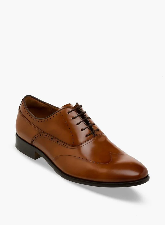 Duchini Men Lace-Up Leather Oxford Shoes