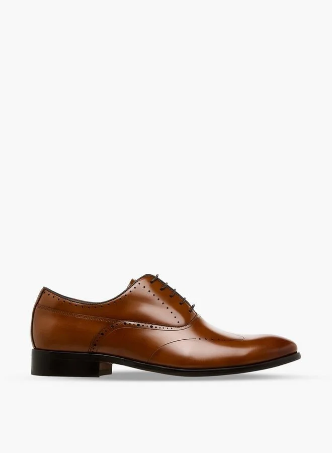 Duchini Men Lace-Up Leather Oxford Shoes