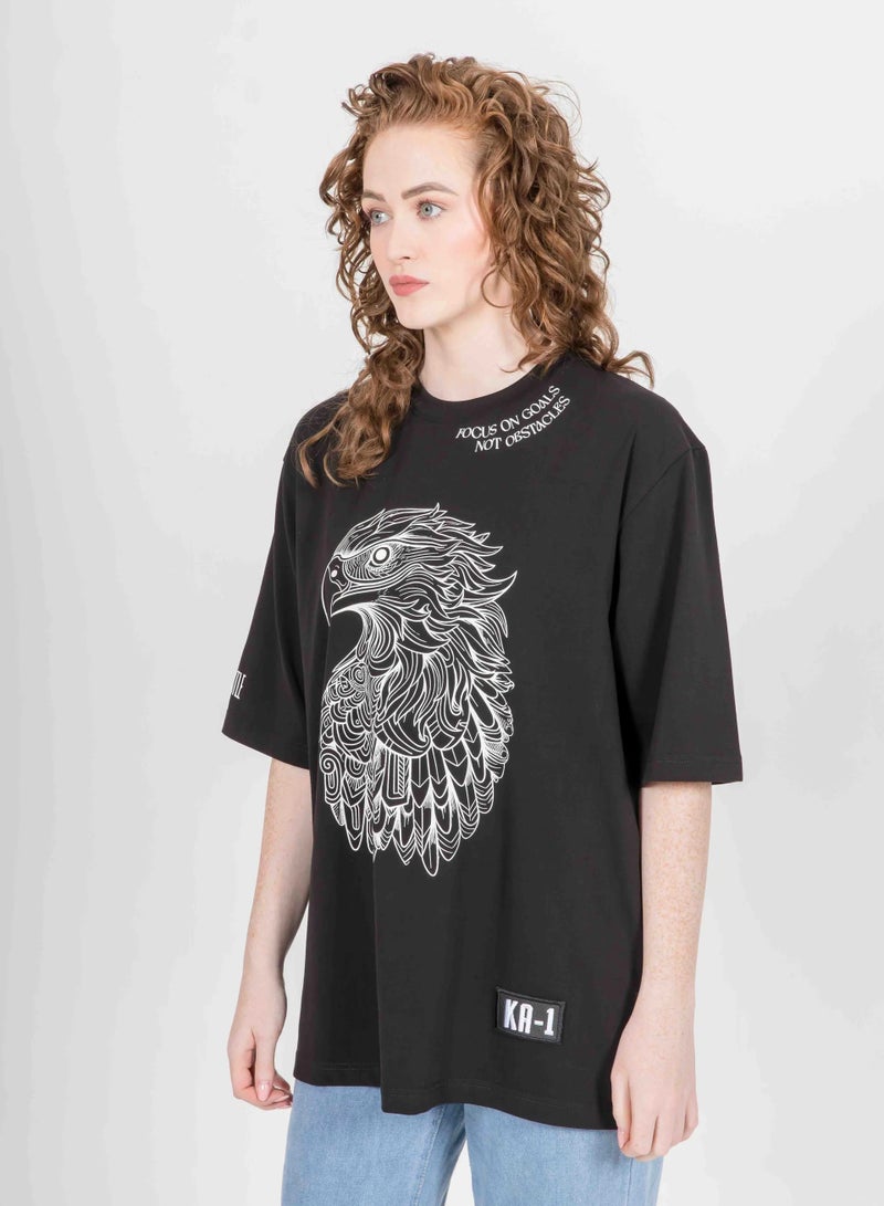 KA-1 KA-1 EAGLE T-SHIRT BLACK  - Image 2
