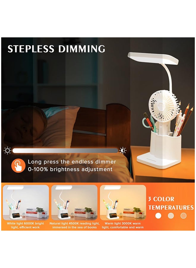 Necomi 360° Flexible LED Desk Lamp with 3 Color Modes Dimmable Touch Control Study Lamp White  - Image 5