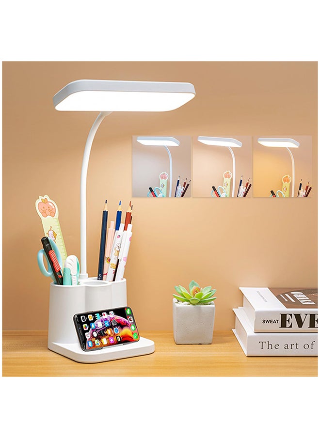 Necomi 360° Flexible LED Desk Lamp with 3 Color Modes Dimmable Touch Control Study Lamp White  - Image 2