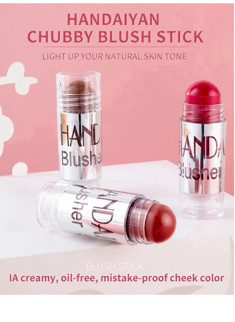 Generic - Matte Cream Blush Stick Set for Cheeks, Eyes, and Lips - Waterproof and Long Lasting Natural Makeup - Image 1