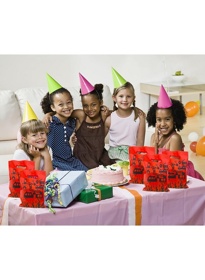 CupaPlay 50 Fire Truck Party Decorations Goodie Favor Plastic Bags Fire Truck Fire Car Fireman Theme Party Supplies Decorations Baby Shower Birthday Bag - Image 4