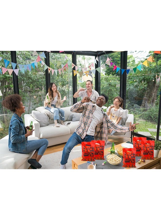 CupaPlay 50 Fire Truck Party Decorations Goodie Favor Plastic Bags Fire Truck Fire Car Fireman Theme Party Supplies Decorations Baby Shower Birthday Bag - Image 5