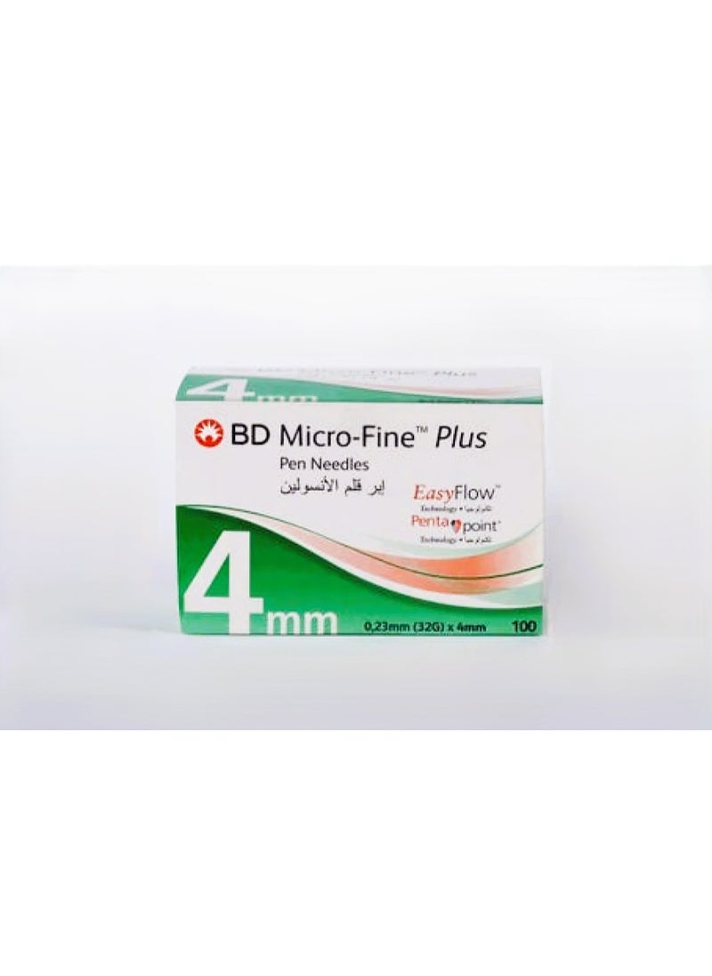 Bd Micro-Fine Plus Pen Needles 0.23 mm (32G) X 4mm / 0.23 MM (32G) X 4MM 100'S