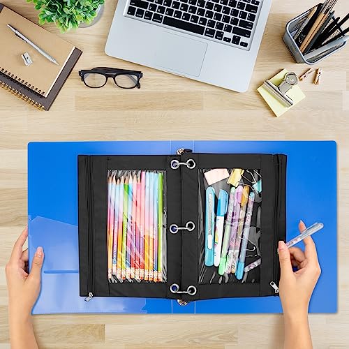 IKAYAS 30 Pack Black Pencil Pouch for 3 Ring Binder Colorful Pencil Pouch with Zipper Bulk, 3 Ring Binder Pencil Pouches Pencil Case Pencil Bags for Classroom Storing School Teacher Supplies - Image 2