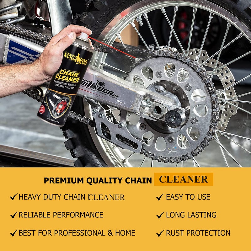 KANGAROO Motorcycle Bike Chain Cleaner Spray Degreaser For Cycle Motorcycle & Chain Driven Machines 500Ml (Pack Of 1). - Image 4