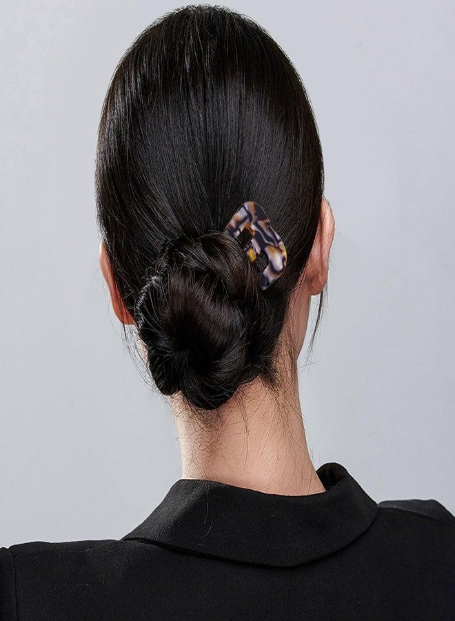 HYFEEL Large French Hair Pins for Women, 3-Prong French Pins for Thick Hair, U Shaped Hair Forks, French Twist Hair Pin Clips, Updo Hair Sticks for Buns, 2 Pcs (Tortoise, Brown) - Image 5